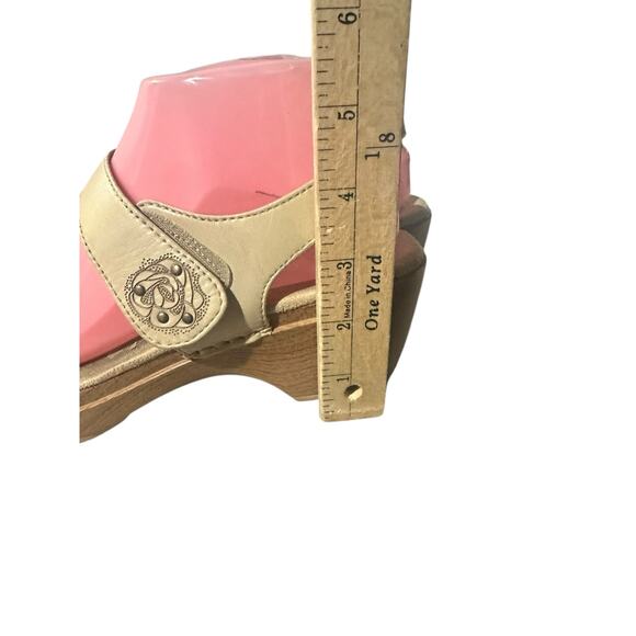 Dansko EU 40 US 9.5 Woman's Sand Tan Sandal Sonnet Full Grain Leather Hook Pull - Picture 9 of 9
